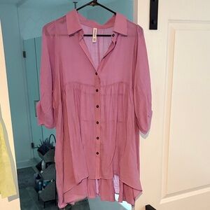 Zenana Button-Down Shirt